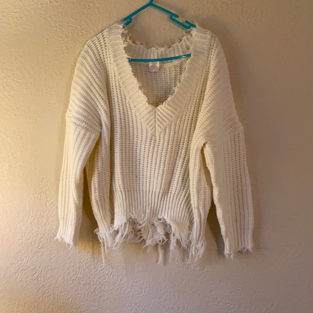 White boutique sweater SOLD
